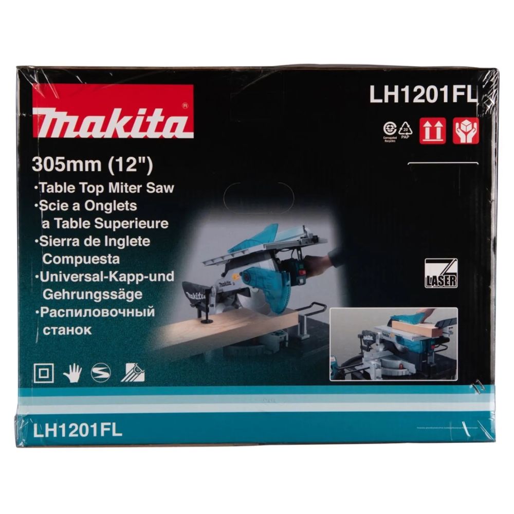 Комбинированная торцовочная пила Makita LH1201FL, 1650 Вт, 305 мм, 3800 об/мин