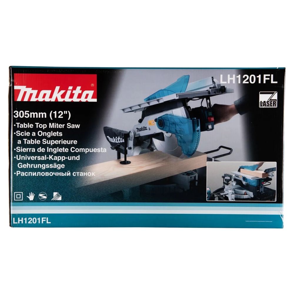 Комбинированная торцовочная пила Makita LH1201FL, 1650 Вт, 305 мм, 3800 об/мин
