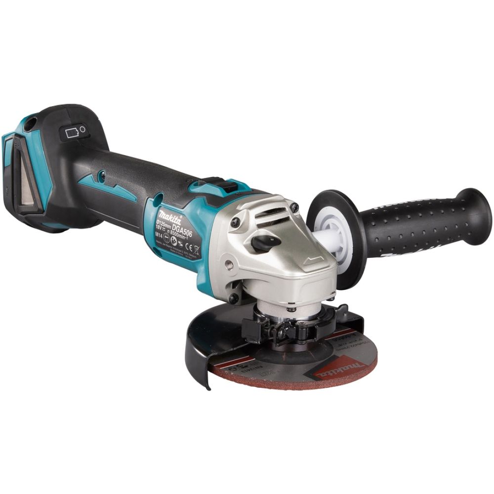 Аккумуляторная угловая шлифмашина Makita DGA506Z, 18 В, 125 мм, 8500 об/мин, без АКБ и ЗУ