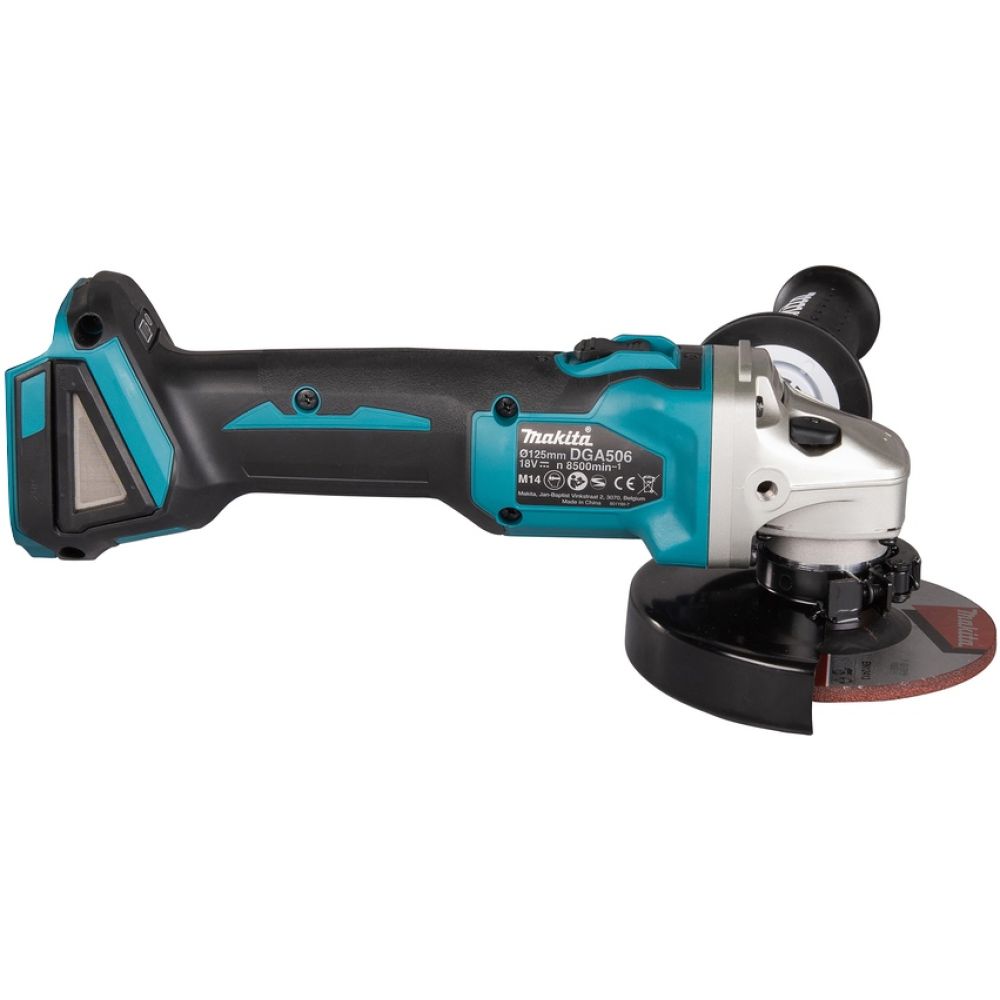 Аккумуляторная угловая шлифмашина Makita DGA506Z, 18 В, 125 мм, 8500 об/мин, без АКБ и ЗУ