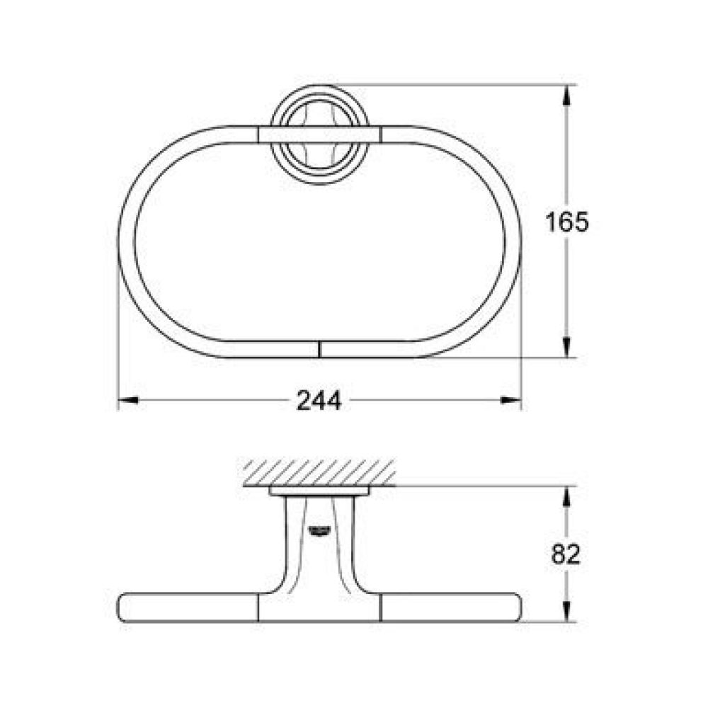 Кольцо для полотенца GROHE Ondus, черный бархат (40379KS0)