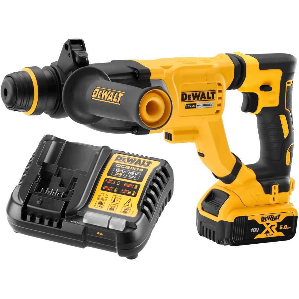 Аккумуляторный перфоратор DEWALT DCH263P1, 18 В, 3 Дж, 4300 уд/мин, с АКБ 5 Ач и ЗУ (DCH263P1N-XJ)