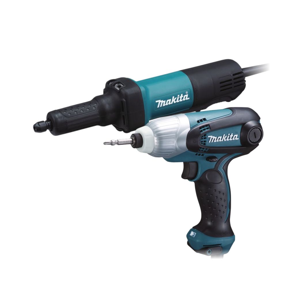 Набор электроинструмента Makita: прямошлифовальная машина GD0600 + ударный шуруповерт TD0101F (ACSET-54)