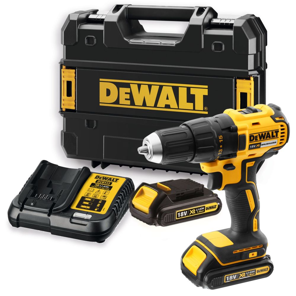 Аккумуляторная дрель-шуруповерт DEWALT DCD777S2T, 18 В, 1750 об/мин, с 2 АКБ 1.5 Ач и ЗУ, в кейсе TSTAK (DCD777S2T-QW)
