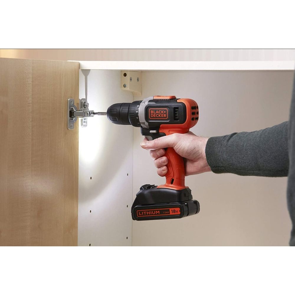 Аккумуляторная дрель BLACK+DECKER BCD002C2K-QW