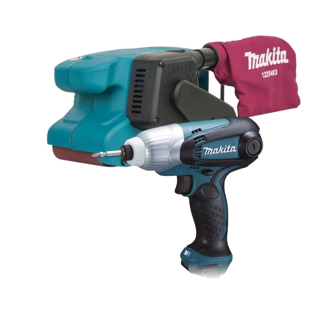 Набор электроинструмента Makita: ленточная шлифмашина 9911 + ударный шуруповерт TD0101F (ACSET-55)