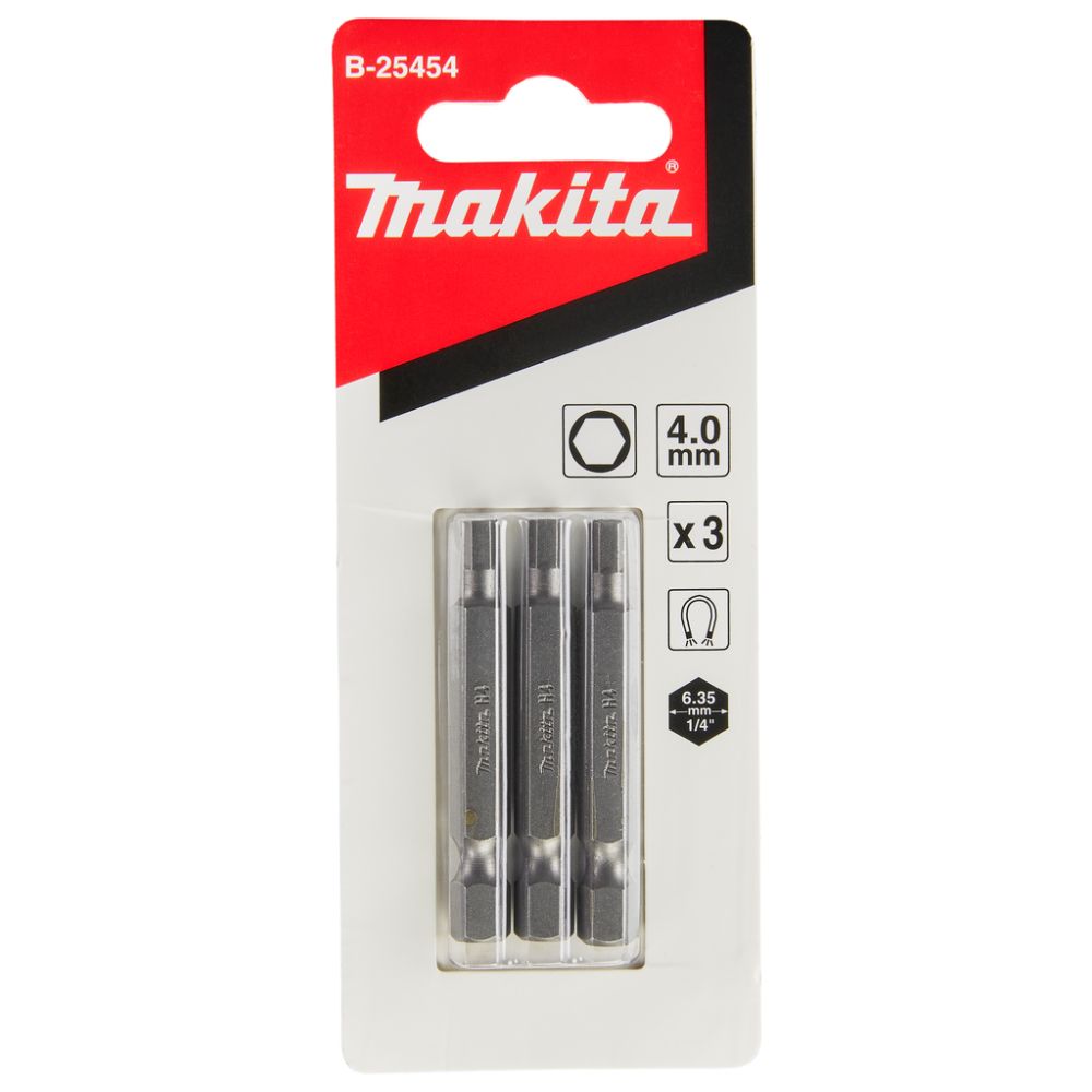 Насадка Makita HEX4.0, 50 мм, E-form (MZ), 3 шт., B-25454