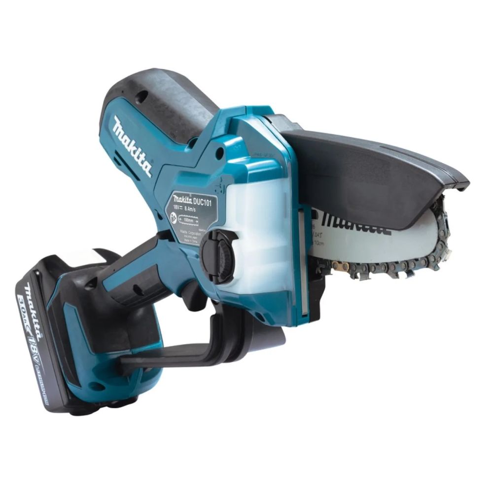 Аккумуляторная цепная пила Makita DUC101SF, 18 В, 10 см, с АКБ 3 Ач и ЗУ