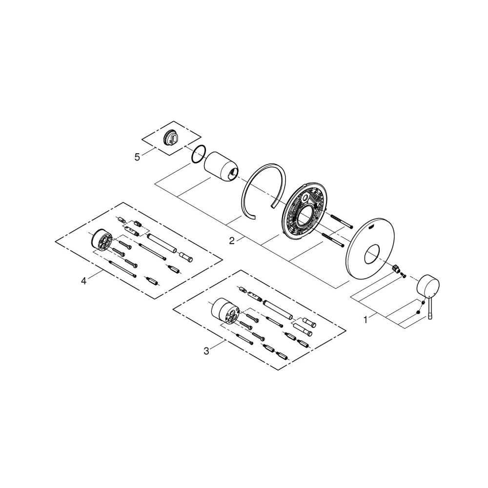 Внешняя часть смесителя для душа GROHE Essence, хром (19286001)