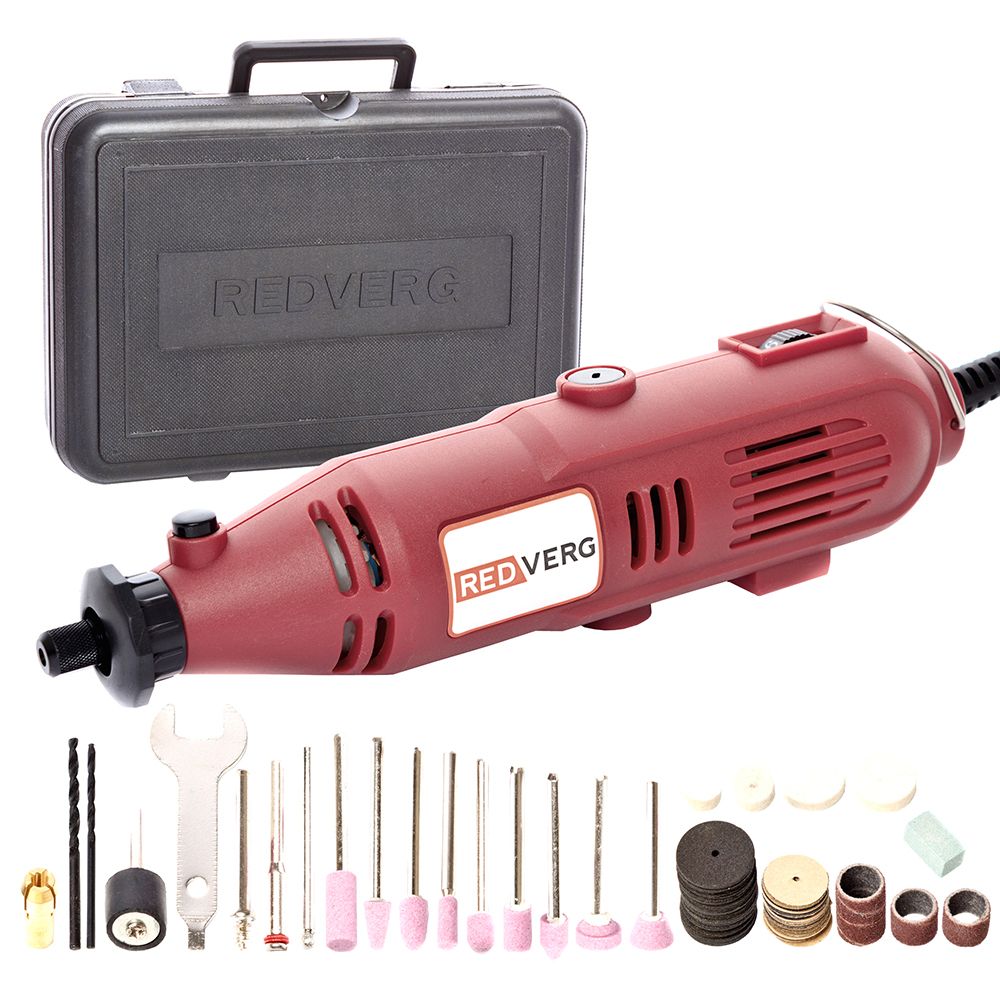 Машина прямая шлифовальная многофункциональная REDVERG, в кейсе, 150 Вт, 10000-32000 об/мин, RD-MG150C