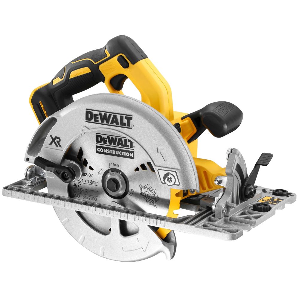 Аккумуляторная дисковая пила DEWALT DCS572P2, 18 В, 184 мм, 5500 об/мин, с 2 АКБ 5 Ач и ЗУ, в кейсе TSTAK (DCS572P2-QW)