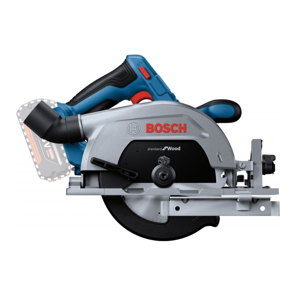 Аккумуляторная циркулярная пила Bosch GKS 185-LI, 18 В, 165 мм, 5000 об/мин, без АКБ и ЗУ, 06016C1221