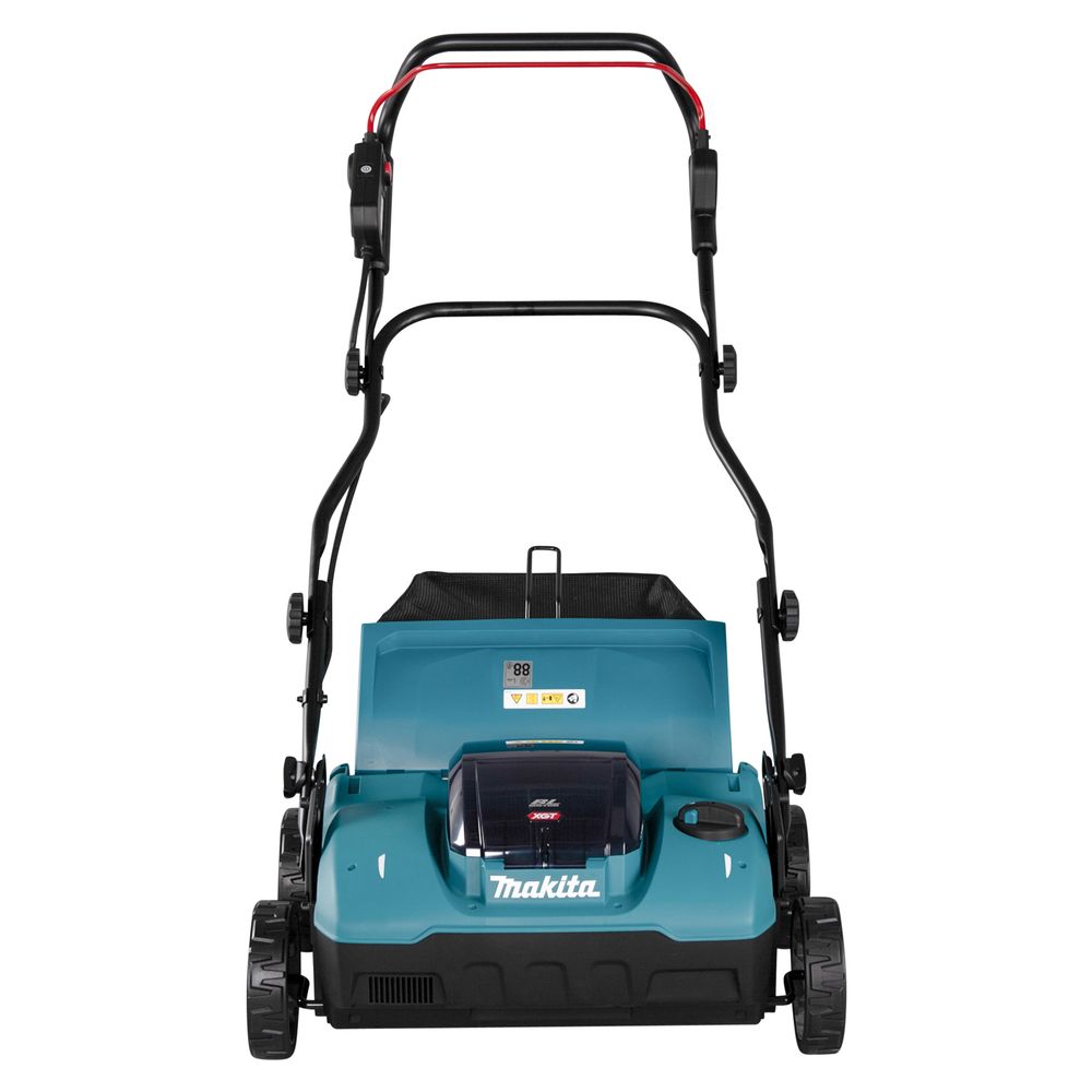Аккумуляторный скарификатор-аэратор Makita UV001GU201, 40 В, 38 см, 50 л, с 2 АКБ 4 Ач и ЗУ