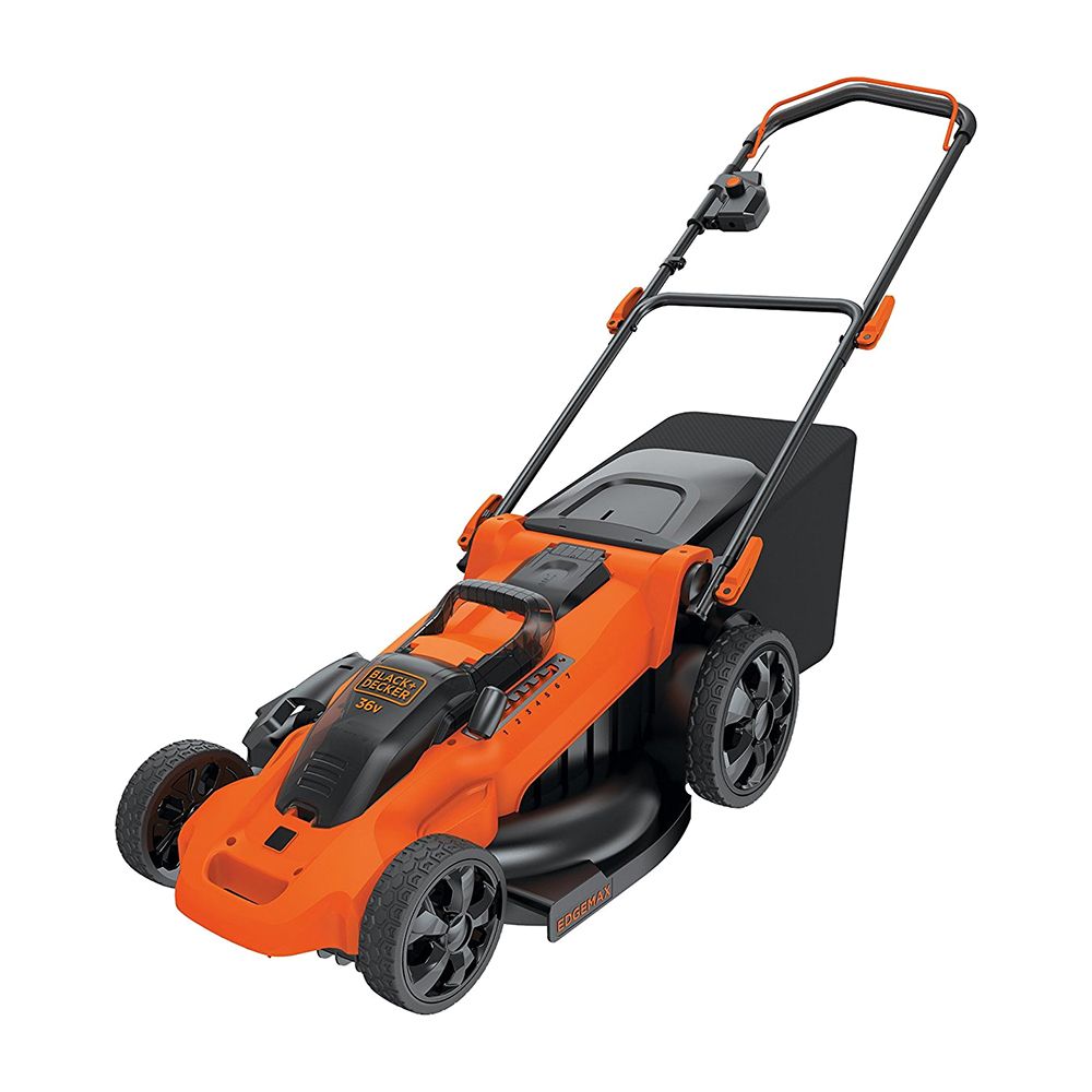 Аккумуляторная газонокосилка BLACK+DECKER, 36 В,  48 см, 50 л, с 2 АКБ 2 Ач и ЗУ, CLMA4820L2