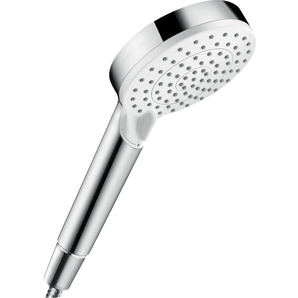 Ручной душ hansgrohe Crometta 100 2jet Vario 26330400, белый/хром