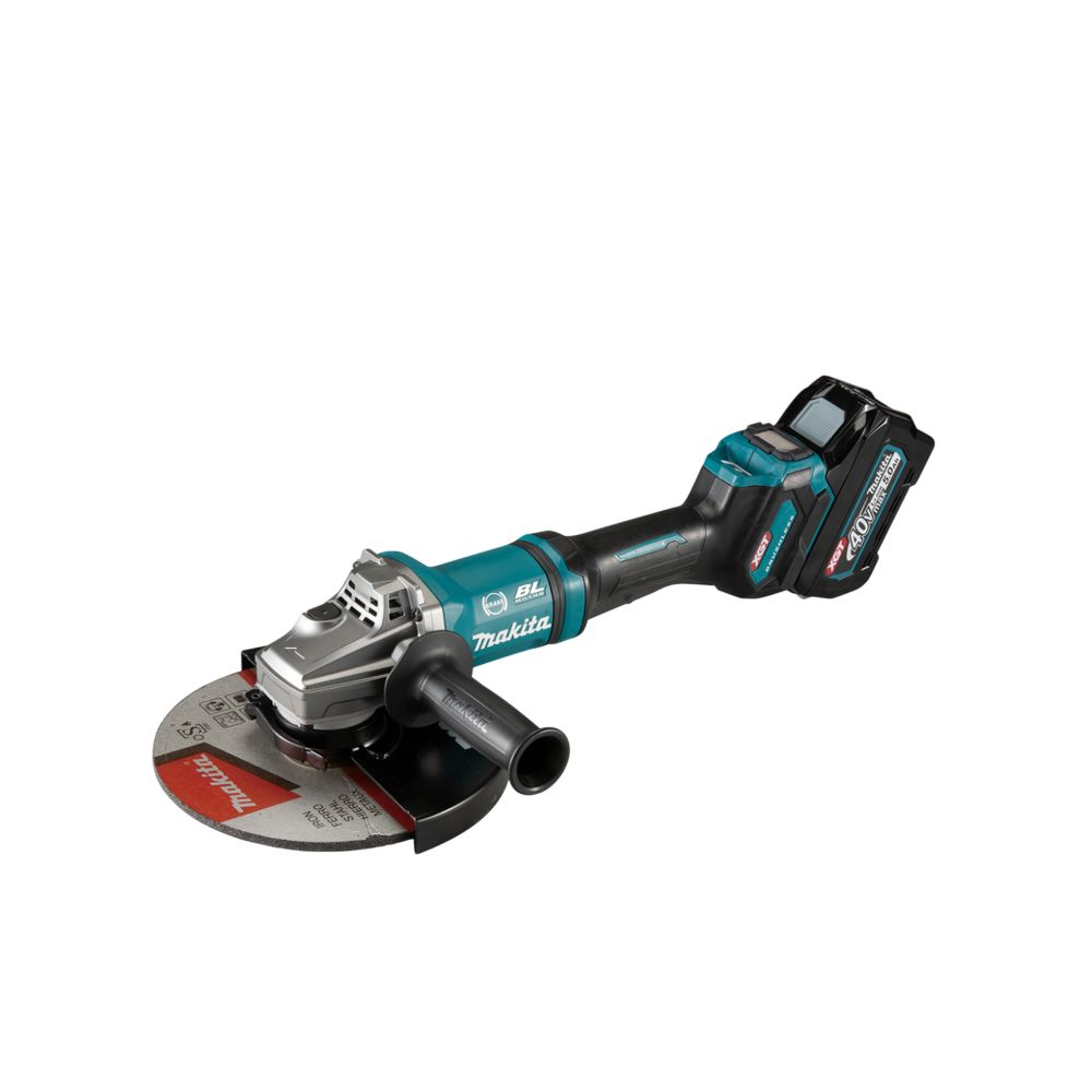 Аккумуляторная угловая шлифмашина Makita GA038GT201, 40 В, 230 мм, 6600 об/мин, с 2 АКБ 5 Ач и ЗУ, в кейсе