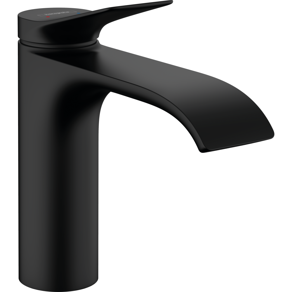 Смеситель для раковины hansgrohe Vivenis 110 со сливным гарнитуром, 75020670, матовый черный