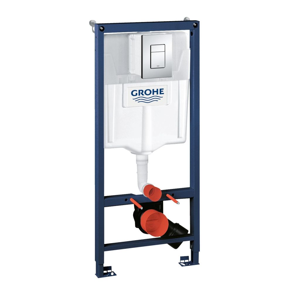Комплект инсталляции для унитаза, GROHE Rapid SL 3 в 1 с панелью смыва Skate Cosmopolitan, хром (38772001)