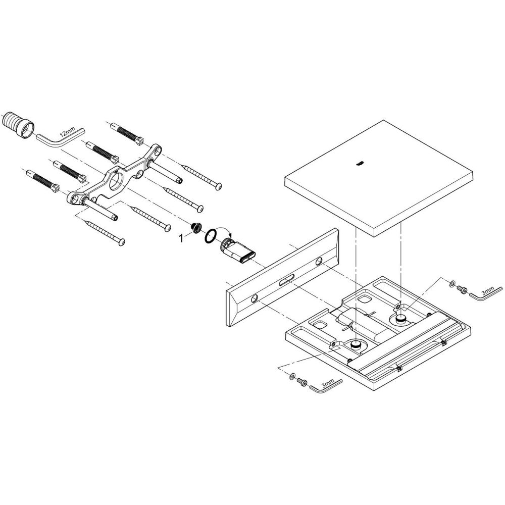 Излив для ванны и душа GROHE Allure Brilliant каскадный, хром (13319000)