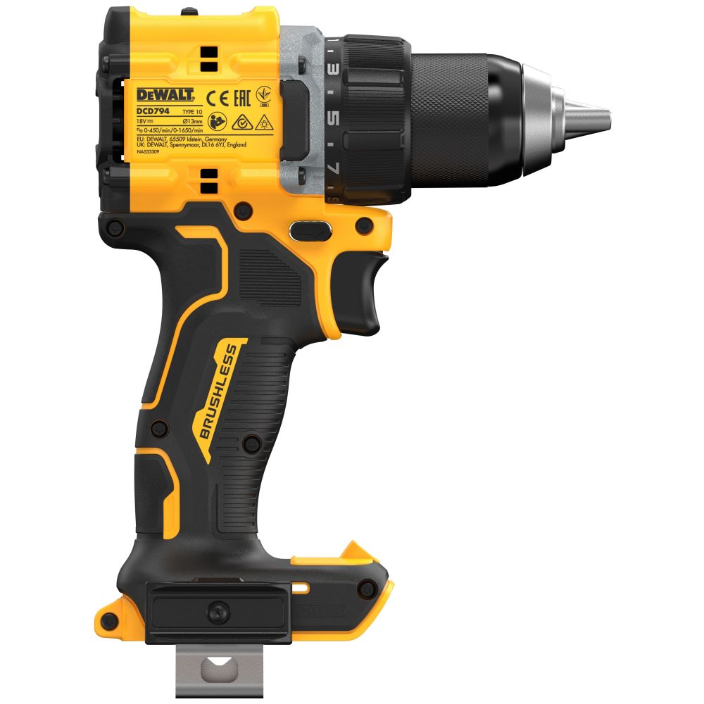 Аккумуляторная дрель-шуруповерт DEWALT DCD794P1T, 18 В, 1650 об/мин, с АКБ 5 Ач и ЗУ, в кейсе TSTAK (DCD794P1NT-XJ)