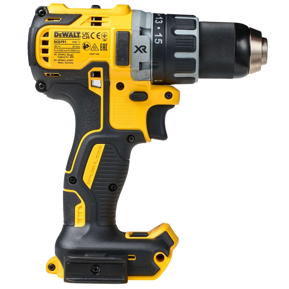 Аккумуляторная дрель-шуруповерт DEWALT DCD791P1, 18 В, 2000 об/мин, с АКБ 5 Ач и ЗУ, в кейсе TSTAK (DCD791P1NT-XJ)