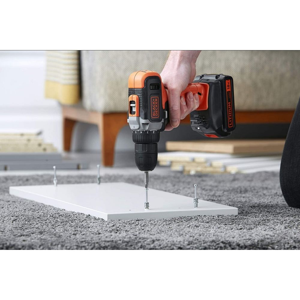 Аккумуляторная дрель BLACK+DECKER BCD002C2K-QW