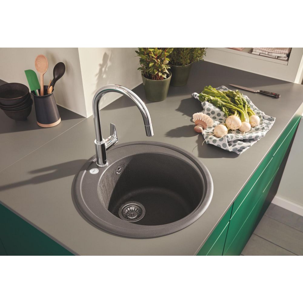 Смеситель для кухни GROHE BauEdge с вытяжным изливом, хром (30536000)