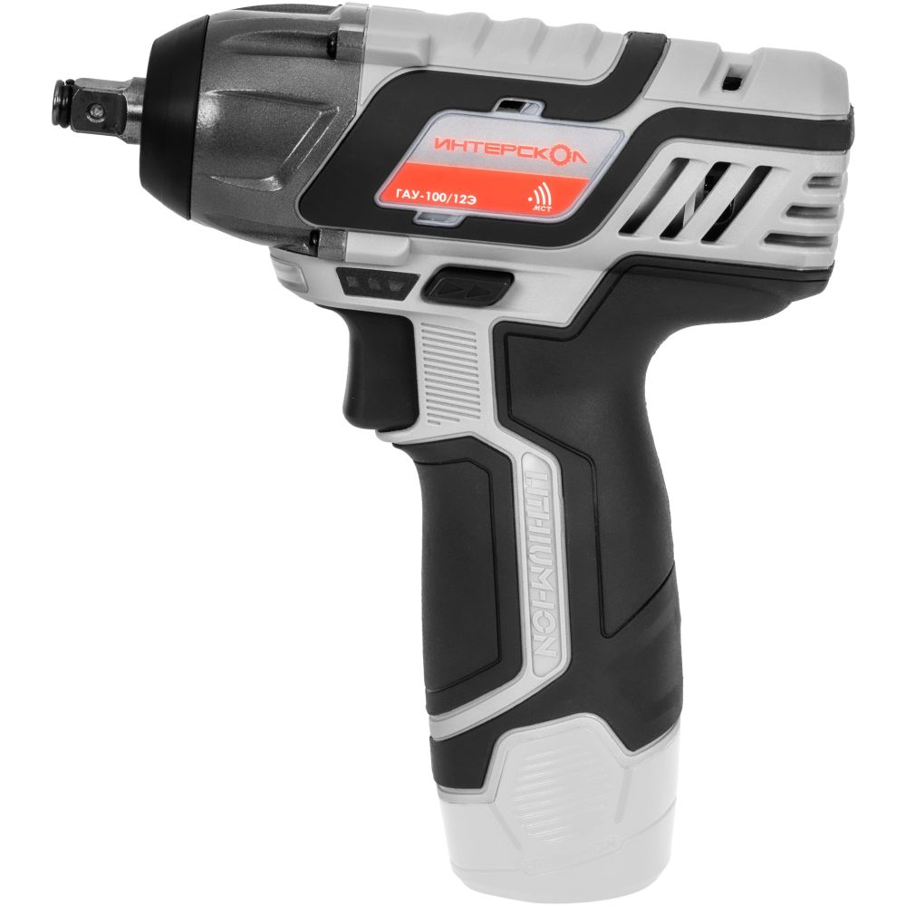 Аккумуляторный ударный гайковерт ИНТЕРСКОЛ ГАУ-100/12Э, 12 В, 100 Нм, 3000 уд/мин, без АКБ и ЗУ (807.0.0.70)