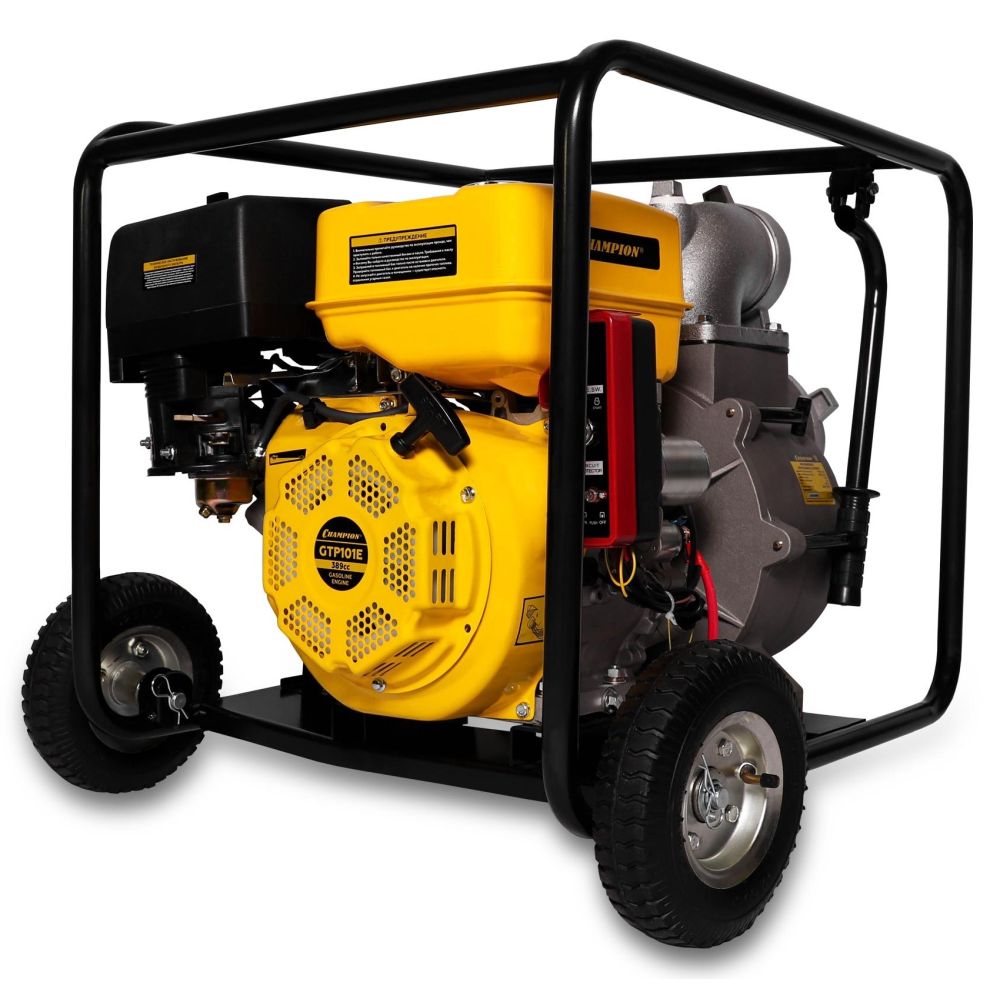 Бензиновая мотопомпа Champion, 13 л.с., 389 см³, 108 м³/ч, GTP101E