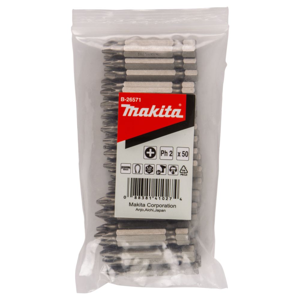 Насадка Makita PH2, 50 мм, E-form (MZ), 50 шт., B-26571
