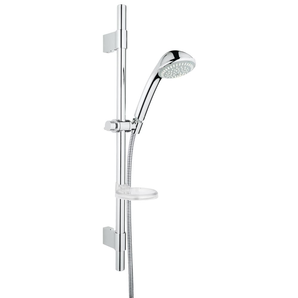 Душевой гарнитур GROHE Relexa Ultra 100 с мыльницей, 3 режима струи, душевая штанга 600 мм, 5 л/мин, хром (27132000)