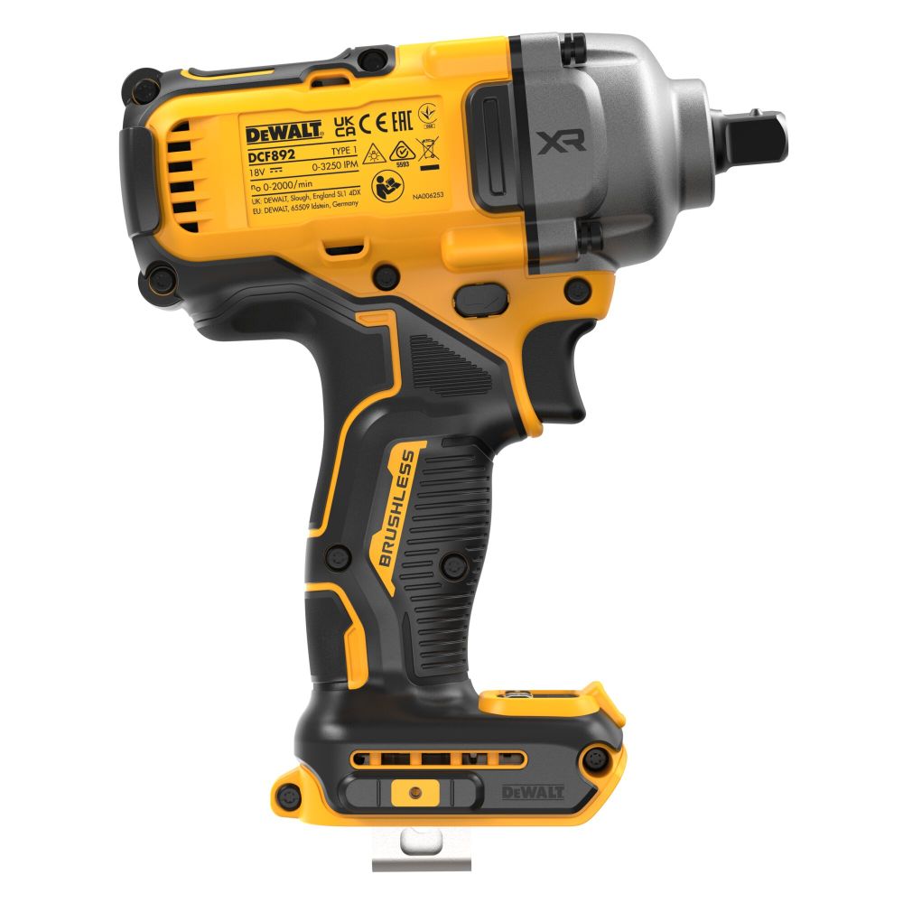 Аккумуляторный гайковерт DEWALT DCF892NT, 18 В, 1084 Нм, 3250 уд/мин, без АКБ и ЗУ, в кейсе TSTAK (DCF892NT-XJ)