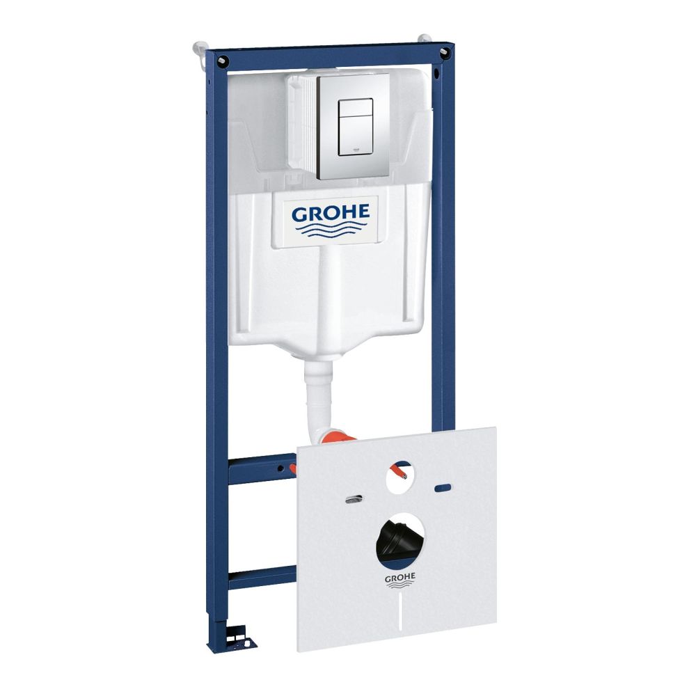 Комплект инсталляции для унитаза GROHE Rapid SL 4 в 1 с панелью смыва Skate Cosmopolitan, хром (38775001)