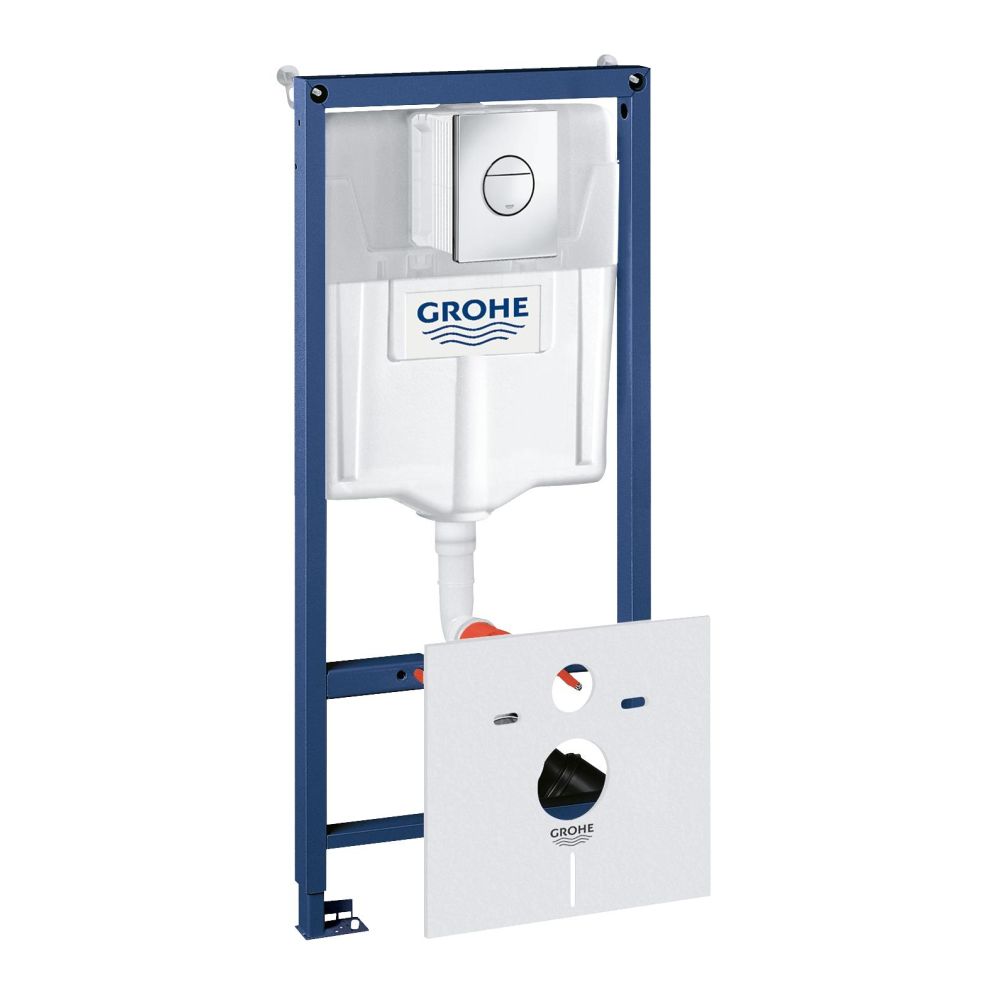 Комплект инсталляции для унитаза GROHE Rapid SL 4 в 1 с панелью смыва Nova Cosmopolitan, хром (38813001)