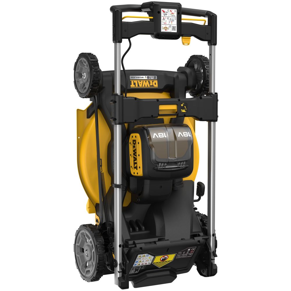 Аккумуляторная газонокосилка DEWALT DCMWP134W2, 2х18 В, 2800 об/мин, 67 л, с 2 АКБ 8 Ач и ЗУ (DCMWP134W2-QW)