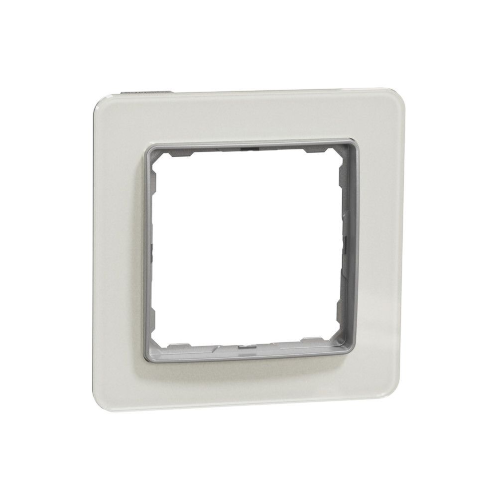 Рамка 1-постовая Schneider Electric Sedna Design, белое стекло SDD360801