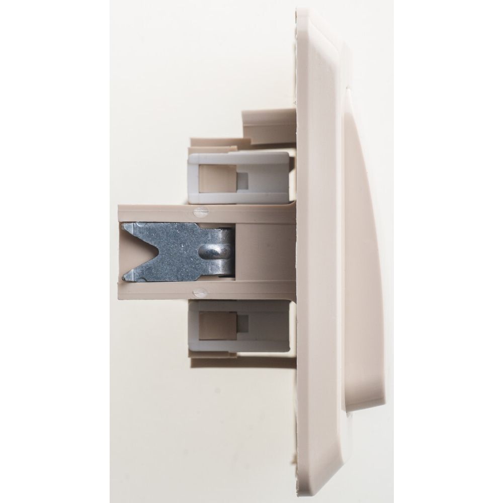 Выключатель 1-клавишный с самовозвратом Systeme Electric (Schneider Electric) Etude, кремовый KC10-001K