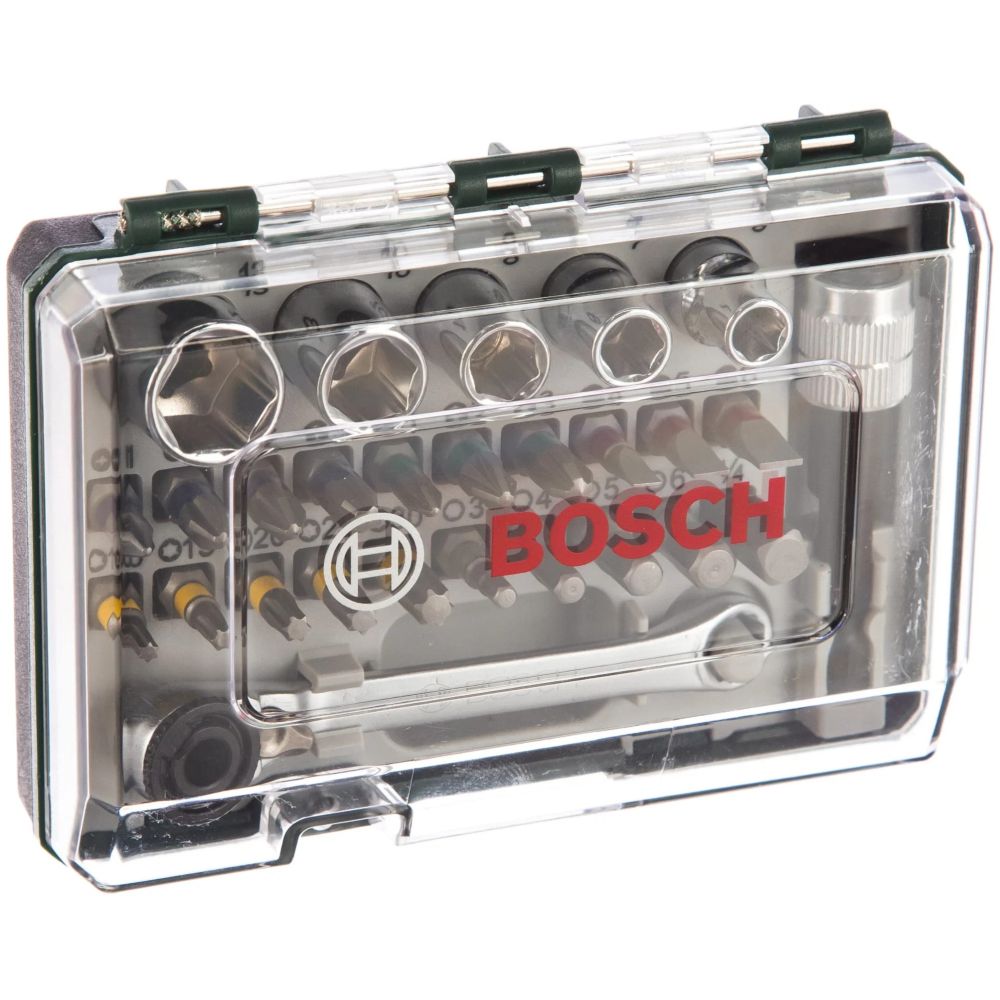 Набор бит и торцевых ключей с ключом-трещоткой Bosch Promoline (2607017160)