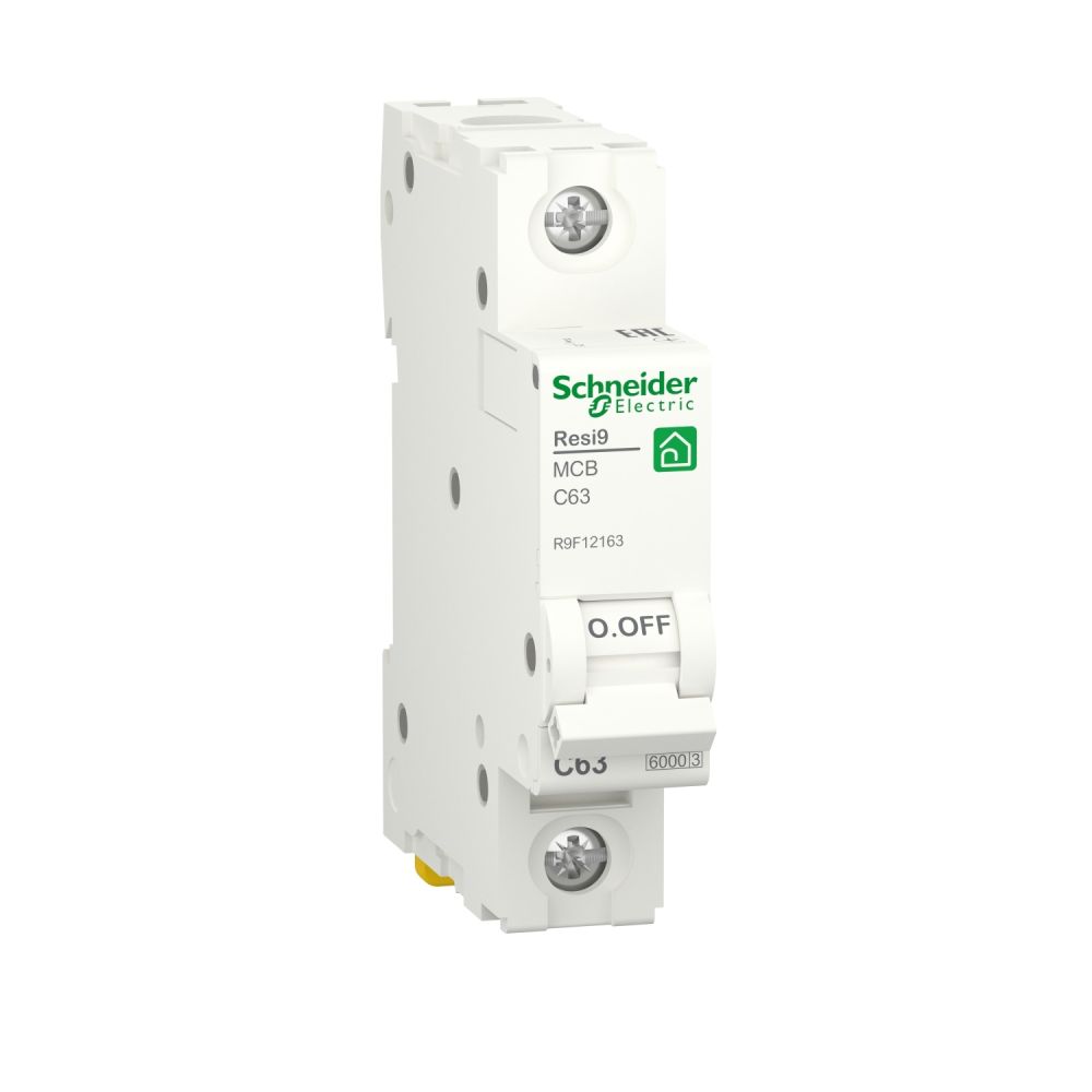 Автоматический выключатель (АВ) С 63А 1P 6000A Resi9 Schneider Electric R9F12163