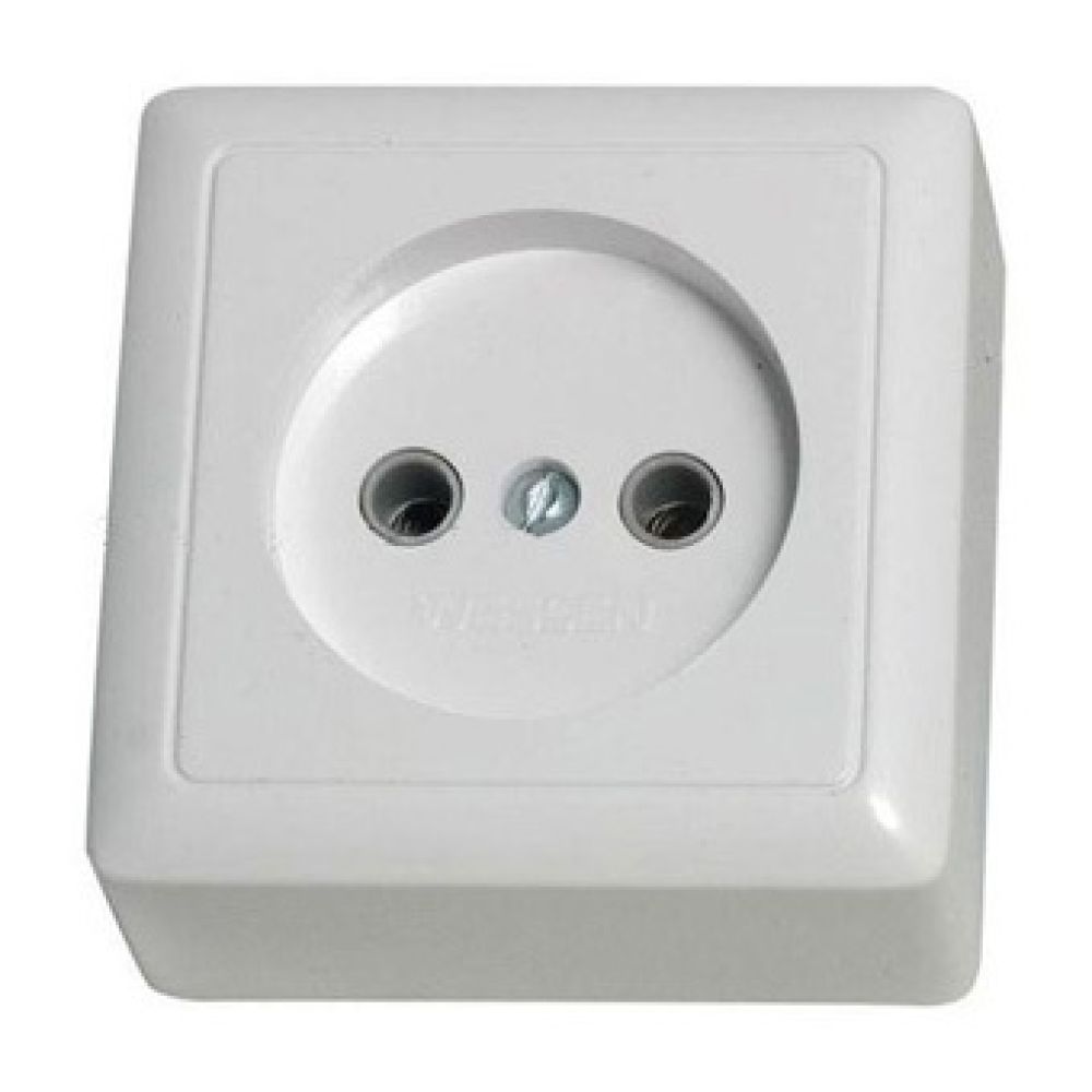 Розетка без заземления 10А Systeme Electric (Schneider Electric) Hit, белый RA10-131-B