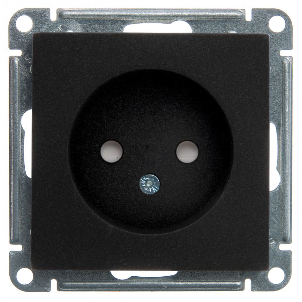 Розетка без заземления 16А Systeme Electric (Schneider Electric) W59, черный бархат RS16-153-6-86