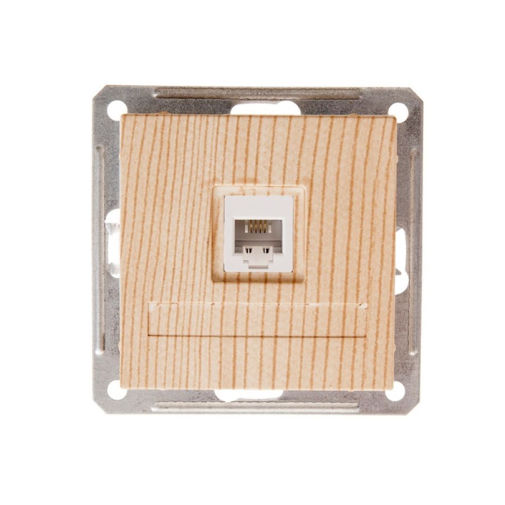 Розетка телефонная скрытой установки 1А Systeme Electric (Schneider Electric) W59, сосна RSI-152T-7-86