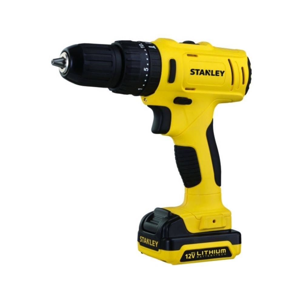 Аккумуляторная ударная дрель-шуруповерт STANLEY SCH121S2K, 26 Нм, 1500 об/мин, 2 батареи Li-Ion 1.5 Ач, кейс