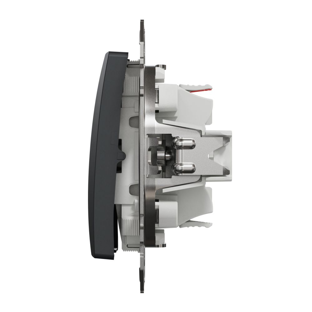 Переключатель 1-клавишный, схема 6 10АХ Schneider Electric Sedna Design, антрацит SDD114106