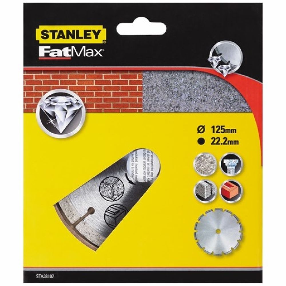 Алмазный диск FatMax STANLEY STA38107, 125x22.2 по бетону