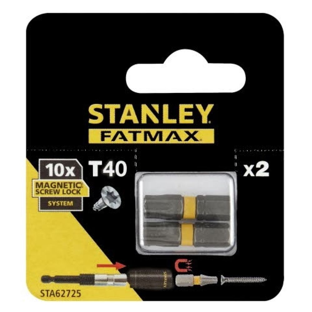 Набор бит FatMax Magnetic Screw Lock STANLEY STA62725, T40х25 мм, 2 шт
