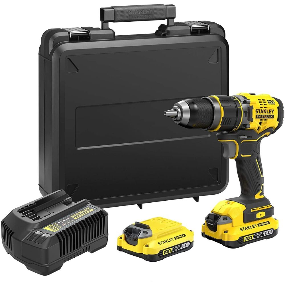 Аккумуляторная ударная дрель-шуруповерт Stanley SFMCD721D2K, кейс, 18 В, 2 АКБ 2 Ач
