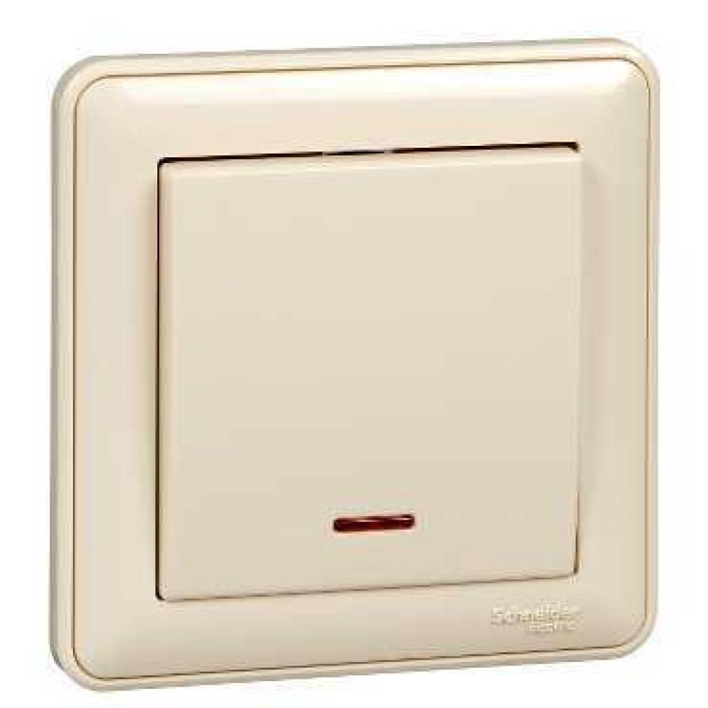 Выключатель 1-клавишный с подсветкой Systeme Electric (Schneider Electric) W59, слоновая кость VS110-153-28