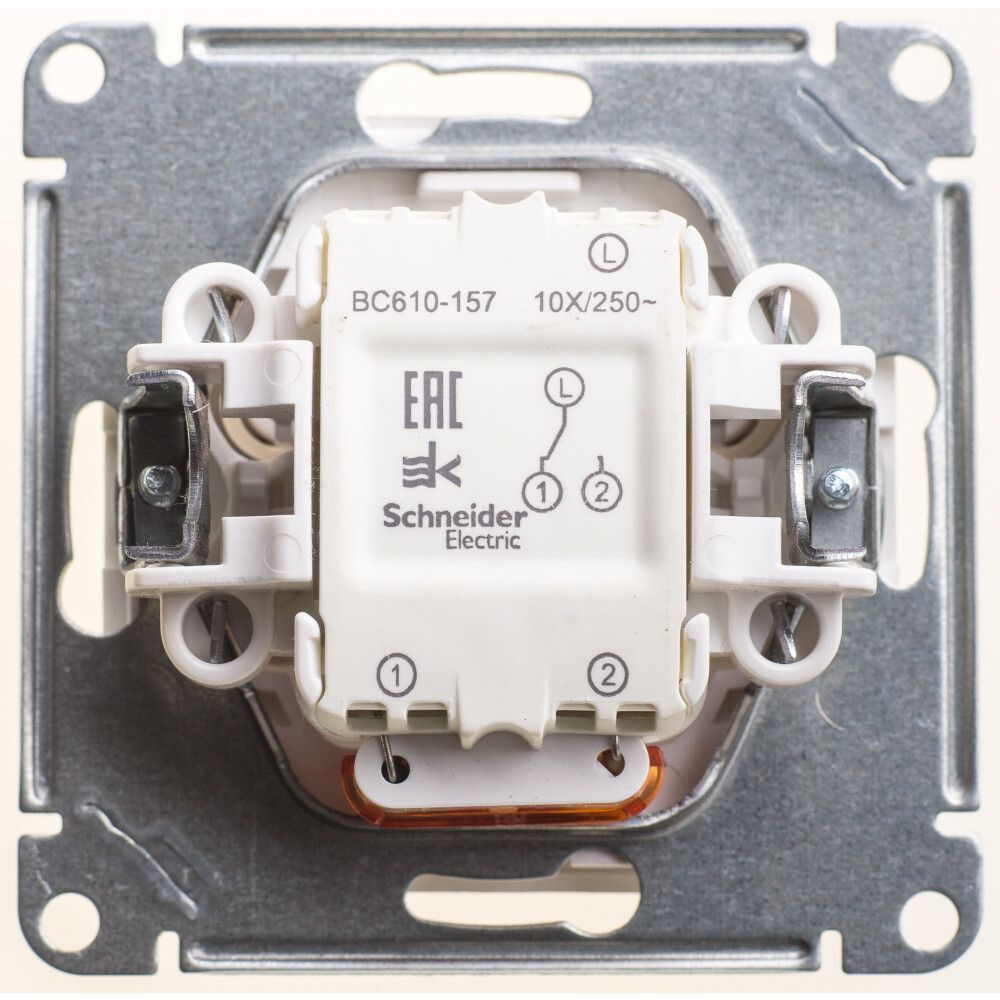 Переключатель 1-клавишный с подсветкой Systeme Electric (Schneider Electric) W59, шампань VS610-157-4-86