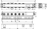 Встраиваемая часть термостата hansgrohe RainSelect на 4 потребителя 15312180
